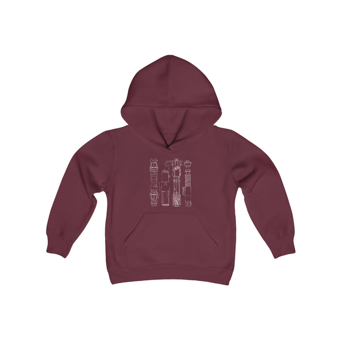 Lightsabers Gildan Youth Heavy Blend Hooded Sweatshirt