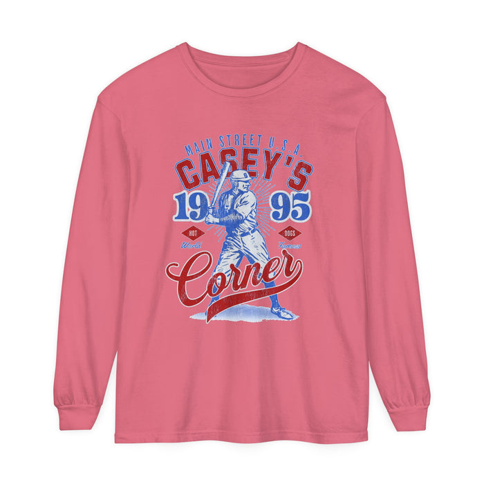 Casey’s Corner Distressed Comfort Colors Unisex Garment-dyed Long Sleeve T-Shirt