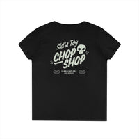 Sid's Toy Chop Shop Ladies' Gildan V-Neck T-Shirt