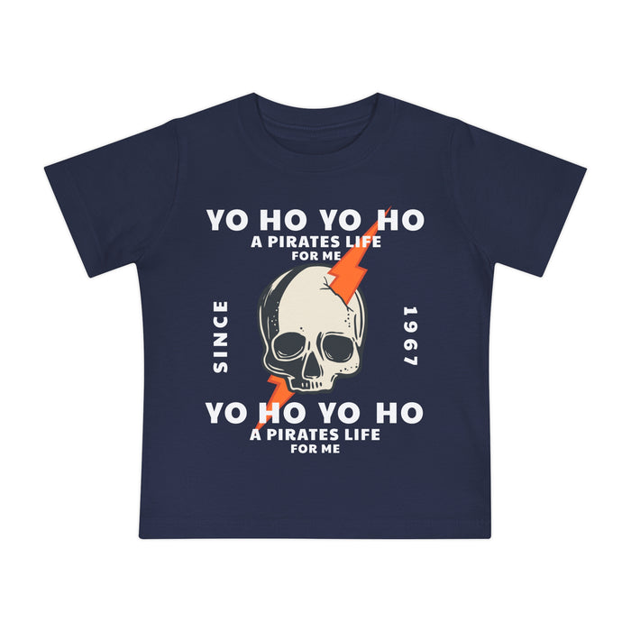 Yo Ho Pirates Life For Me Bella Canvas Baby Short Sleeve T-Shirt