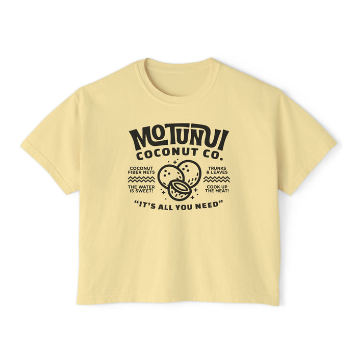 Motunui Coconut Company Comfort Colors Women's Boxy Tee