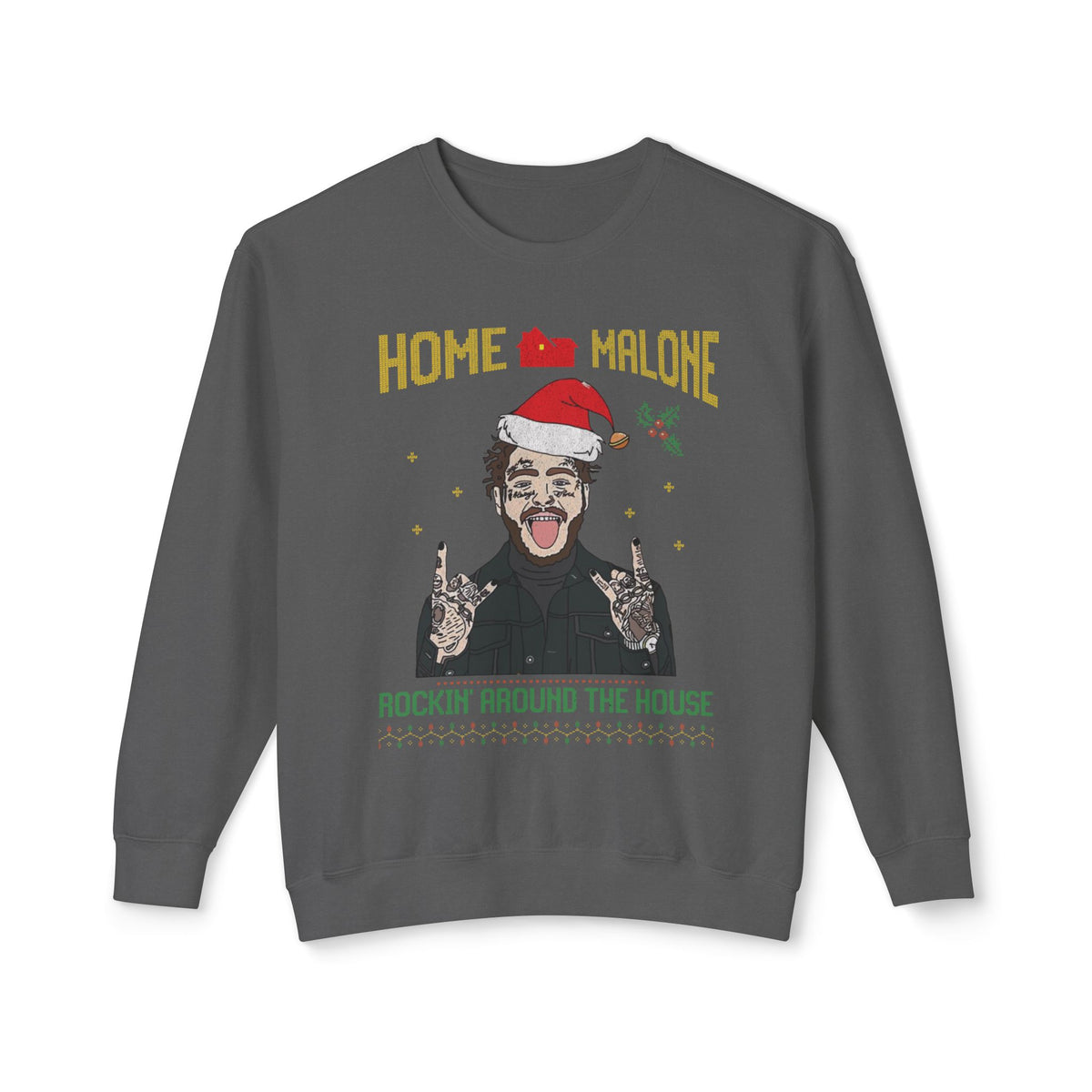 Home Malone Unisex Lightweight Comfort Colors Crewneck Sweatshirt