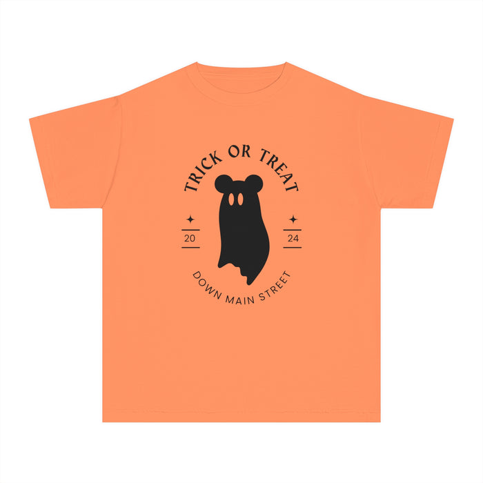 Trick or Treat Down Main Street Comfort Colors Youth Midweight Tee