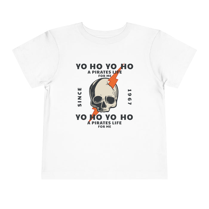 Yo Ho Pirates Life For Me Bella Canvas Toddler Short Sleeve Tee