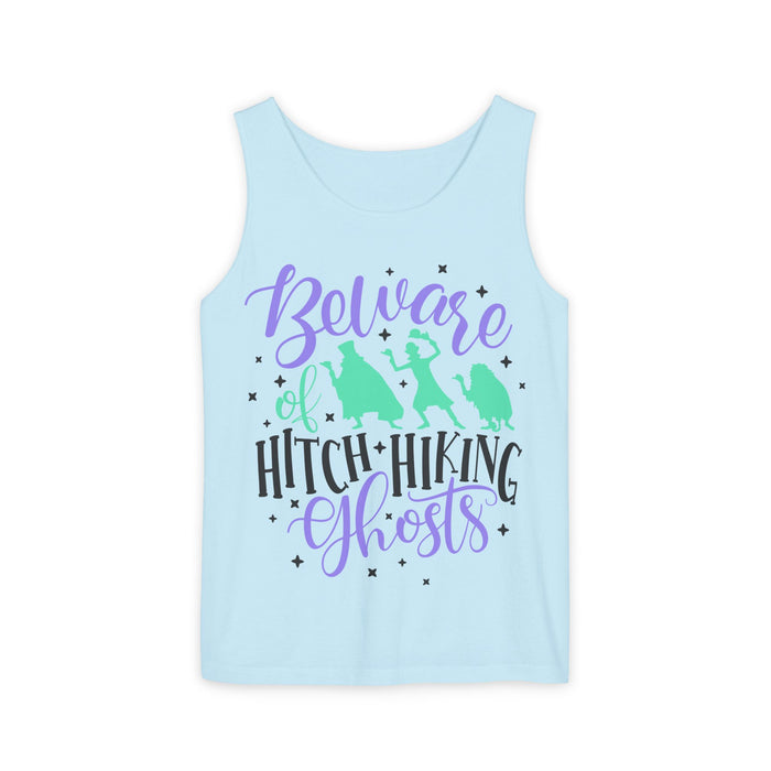 Beware of Hitchhiking Ghosts Unisex Comfort Colors Garment-Dyed Tank Top