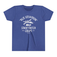 Red Squadron Starfighter Corps Bella Canvas Youth Short Sleeve Tee