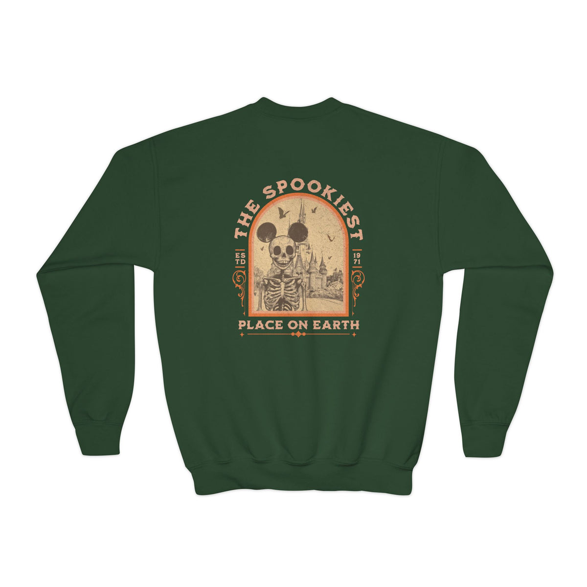 The Spookiest Place on Earth Gildan Youth Crewneck Sweatshirt