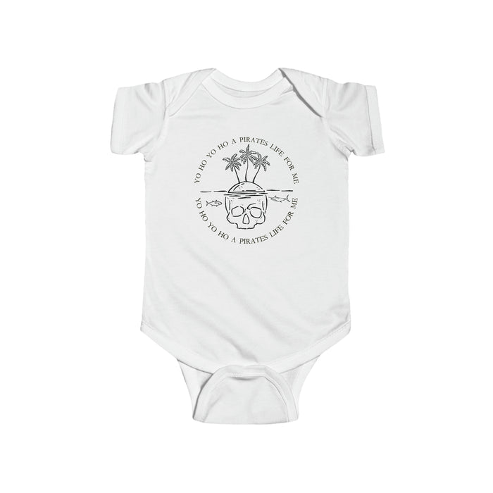 Yo Ho Yo Ho A Pirates Life For Me Rabbit Skins Infant Fine Jersey Bodysuit