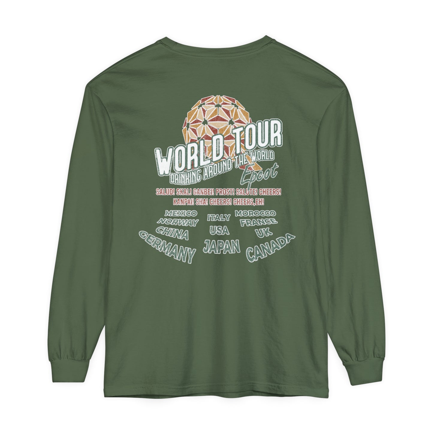 World Tour Comfort Colors Unisex Garment-dyed Long Sleeve T-Shirt