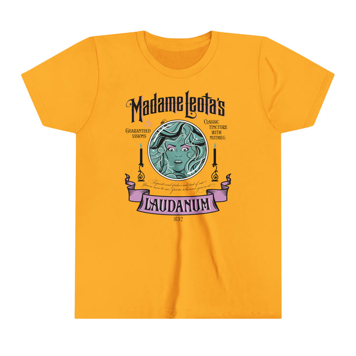 Madame Leota’s Laudanum Teal Bella Canvas Youth Short Sleeve Tee