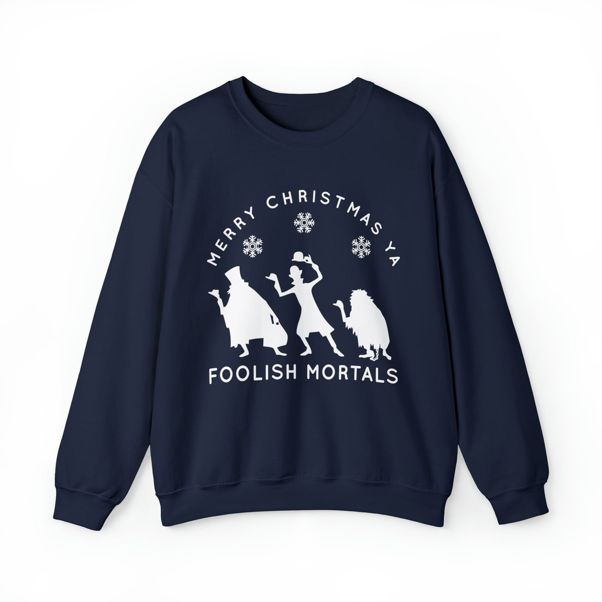 Merry Christmas Ya Foolish Mortals Gildan Unisex Heavy Blend™ Crewneck Sweatshirt