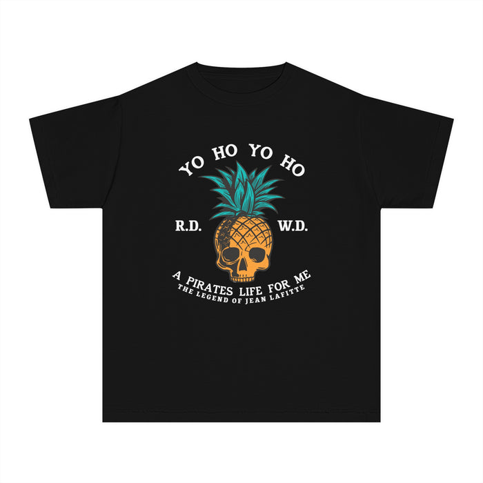 Yo Ho Pirates Life For Me Comfort Colors Youth Midweight Tee