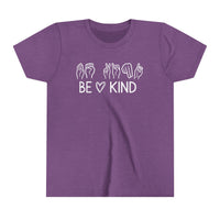 Be Kind ASL Bella Canvas Youth Short Sleeve Tee