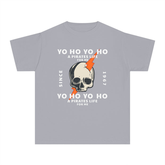 Yo Ho Pirates Life For Me Comfort Colors Youth Midweight Tee