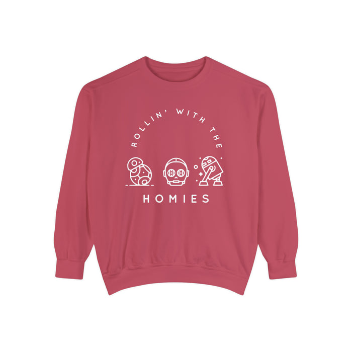 Rollin’ With The Homies Comfort Colors Unisex Garment-Dyed Sweatshirt