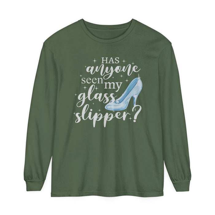 Has Anyone Seen My Glass Slipper? Comfort Colors Unisex Garment-dyed Long Sleeve T-Shirt