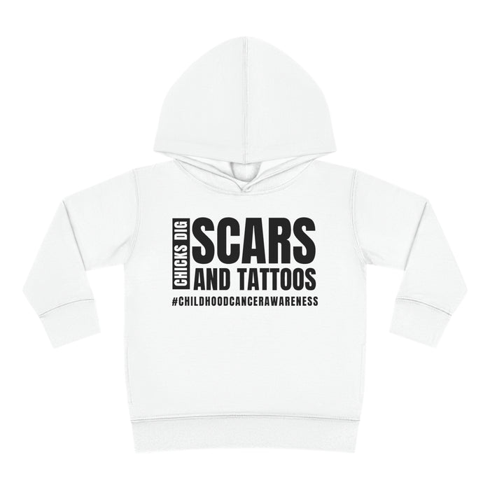 Chicks Dig Scars and Tattoos Toddler Pullover Rabbit Skins Fleece Hoodie