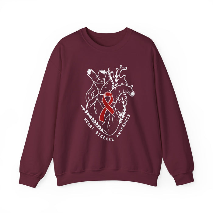 Heart Disease Awareness Gildan Unisex Heavy Blend™ Crewneck Sweatshirt