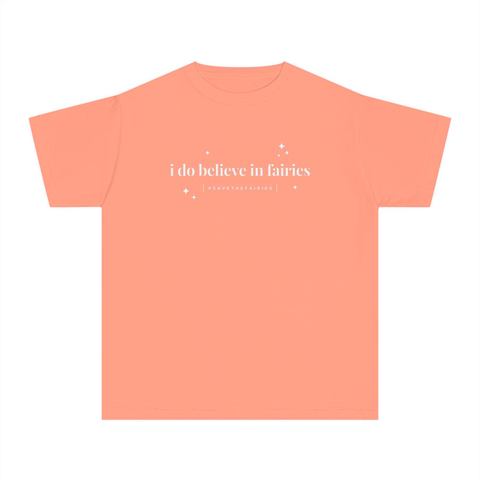 I Do Believe In Fairies Comfort Colors Youth Midweight Tee