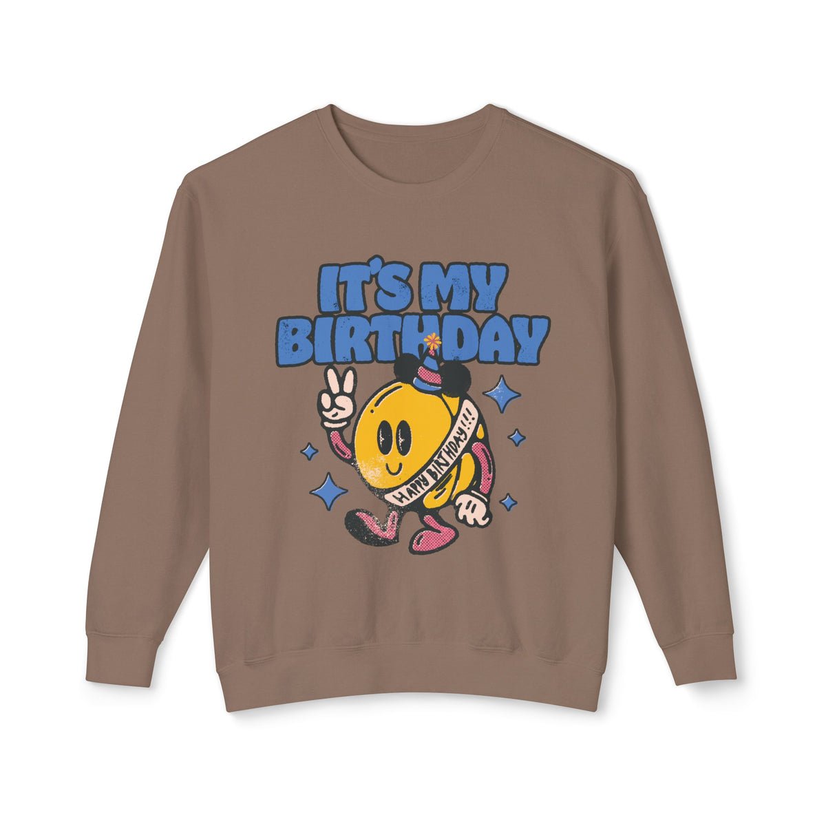 It's My Birthday Unisex Lightweight Comfort Colors Crewneck Sweatshirt