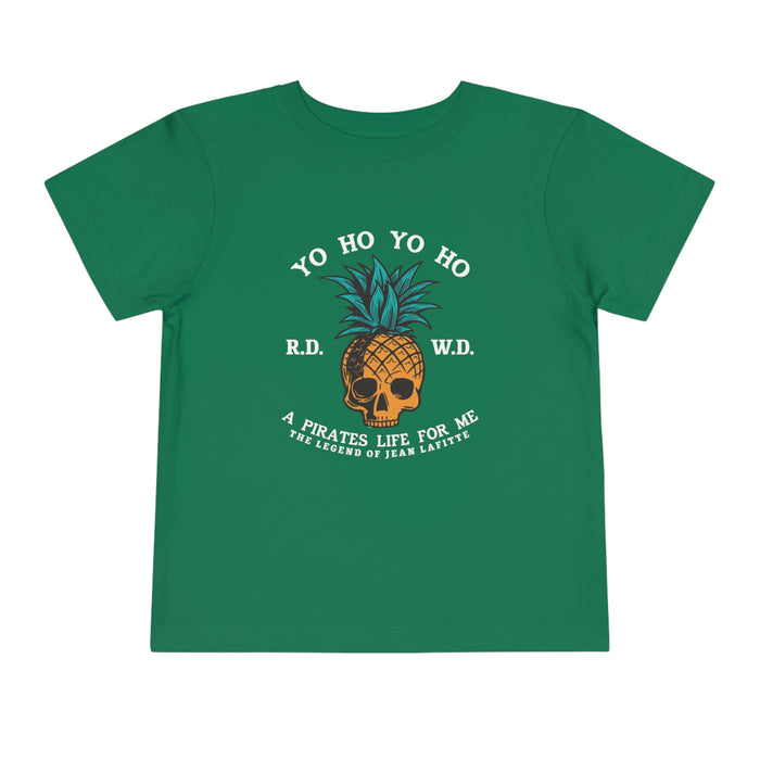 Yo Ho Pirates Life For Me Bella Canvas Toddler Short Sleeve Tee