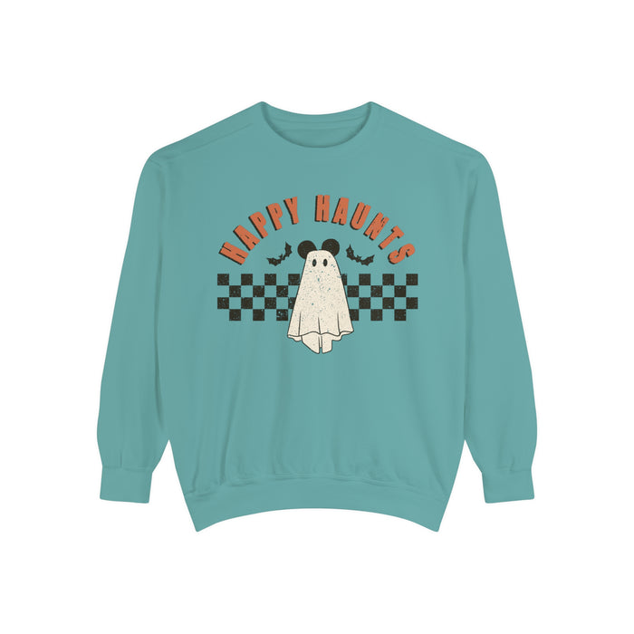 Happy Haunts Comfort Colors Unisex Garment-Dyed Sweatshirt