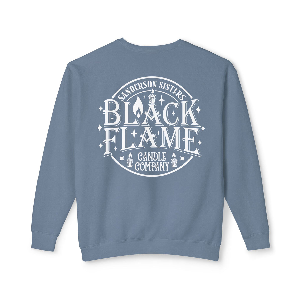 Black Flame Candle Unisex Lightweight Comfort Colors Crewneck Sweatshirt