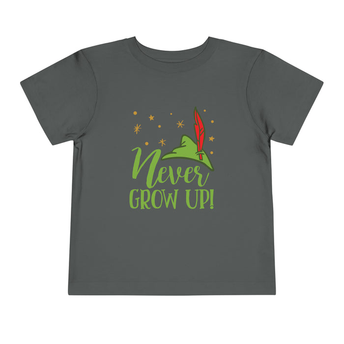 Never Grow Up Bella Canvas Toddler Short Sleeve Tee