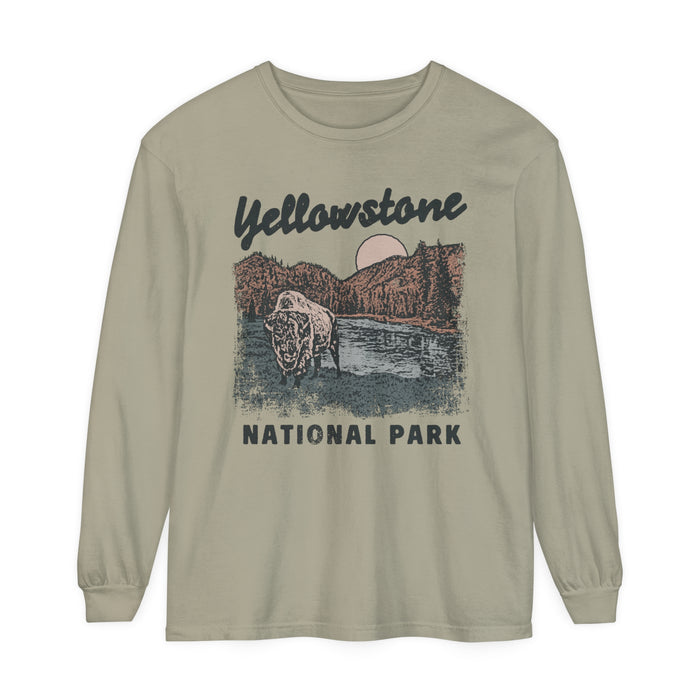 Yellowstone National Park Comfort Colors Unisex Garment-dyed Long Sleeve T-Shirt