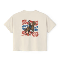 Make America Cowboy Again Comfort Colors Women's Boxy Tee