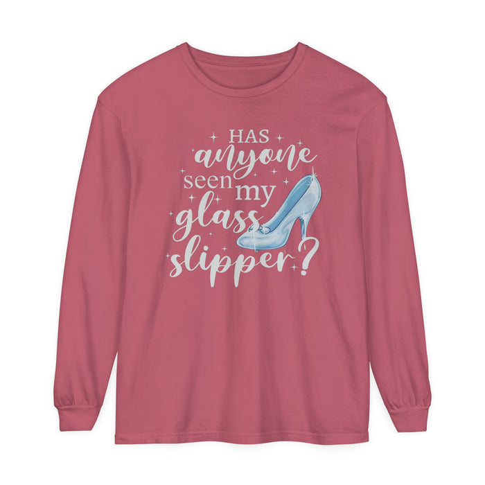 Has Anyone Seen My Glass Slipper? Comfort Colors Unisex Garment-dyed Long Sleeve T-Shirt