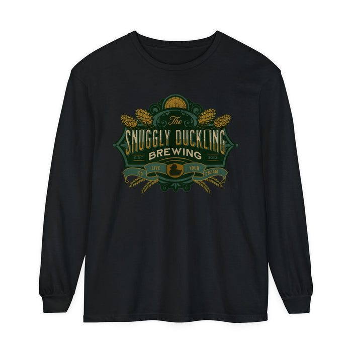 The Snuggly Duckling Brewing Comfort Colors Unisex Garment-dyed Long Sleeve T-Shirt