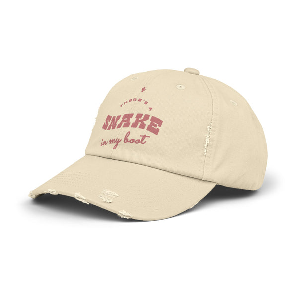 There's A Snake In My Boot Unisex Distressed Cap