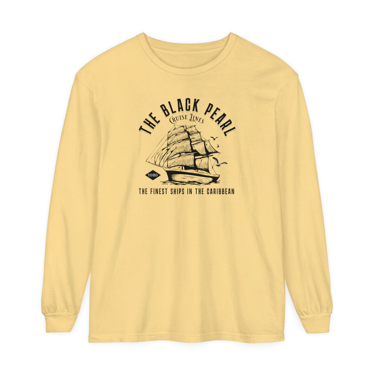Black Pearl Cruise Lines Comfort Colors Unisex Garment-dyed Long Sleeve T-Shirt