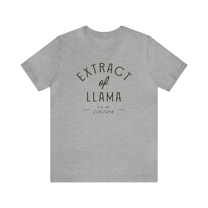 Extract of Llama Bella Canvas Unisex Jersey Short Sleeve Tee