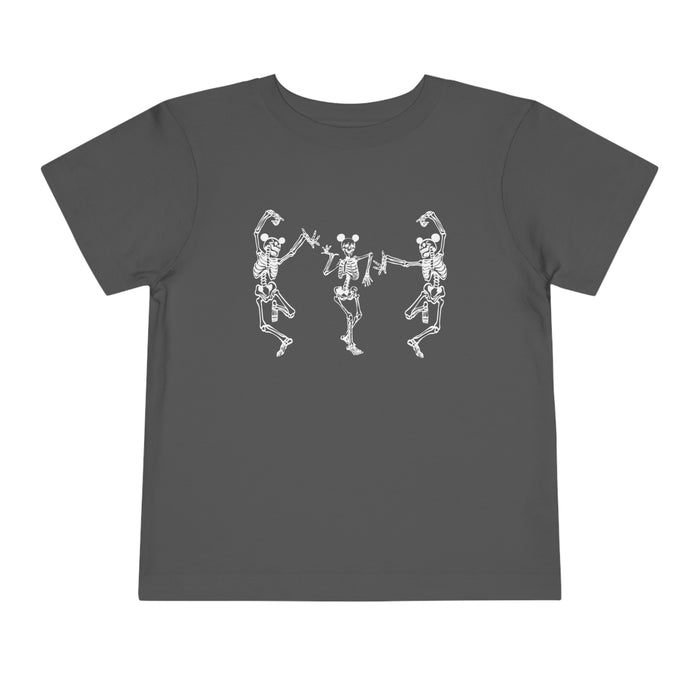 Dancing Skeletons with Ears Bella Canvas Toddler Short Sleeve Tee