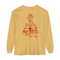 It's The Most Magical Time of the Year Castle Comfort Colors Unisex Garment-dyed Long Sleeve T-Shirt