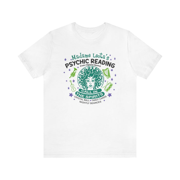 Madame Leota’s Psychic Readings Bella Canvas Unisex Jersey Short Sleeve Tee