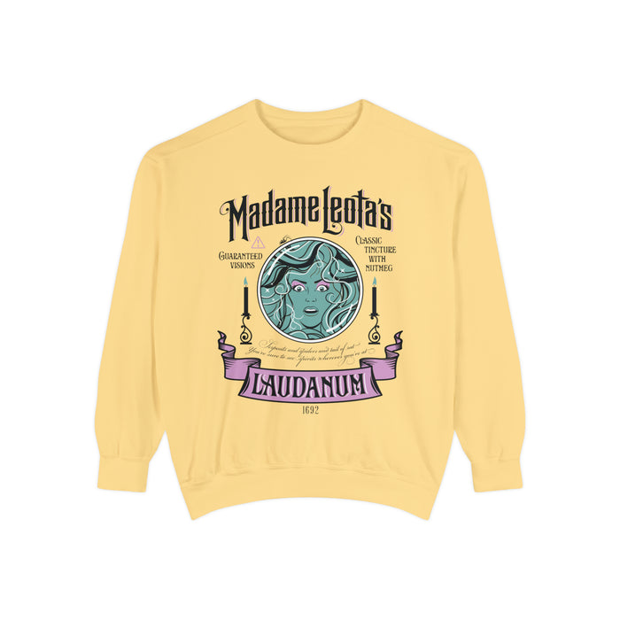 Madame Leota’s Laudanum Teal Comfort Colors Unisex Garment-Dyed Sweatshirt