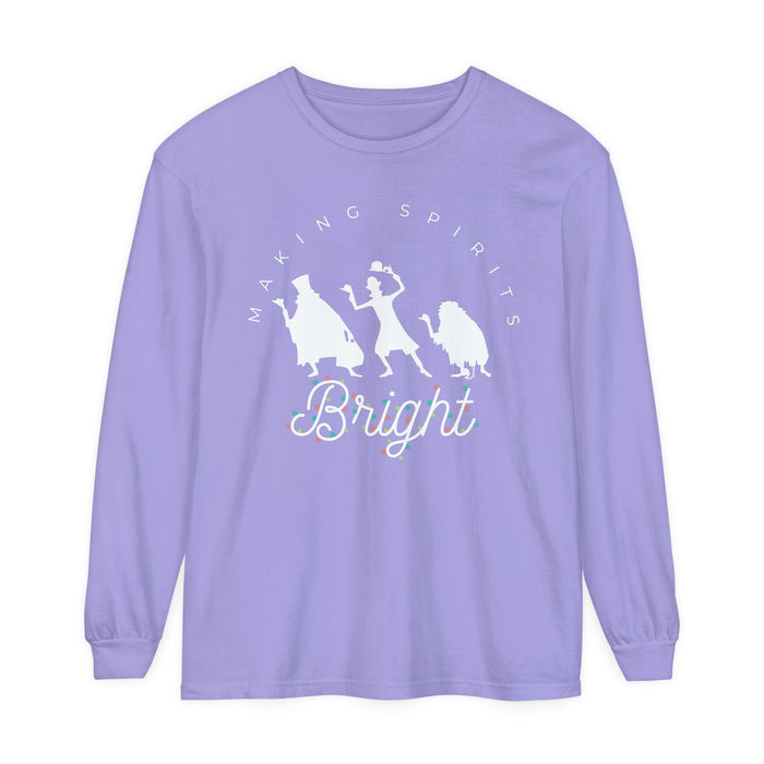 Making Spirits Bright Comfort Colors Unisex Garment-dyed Long Sleeve T-Shirt