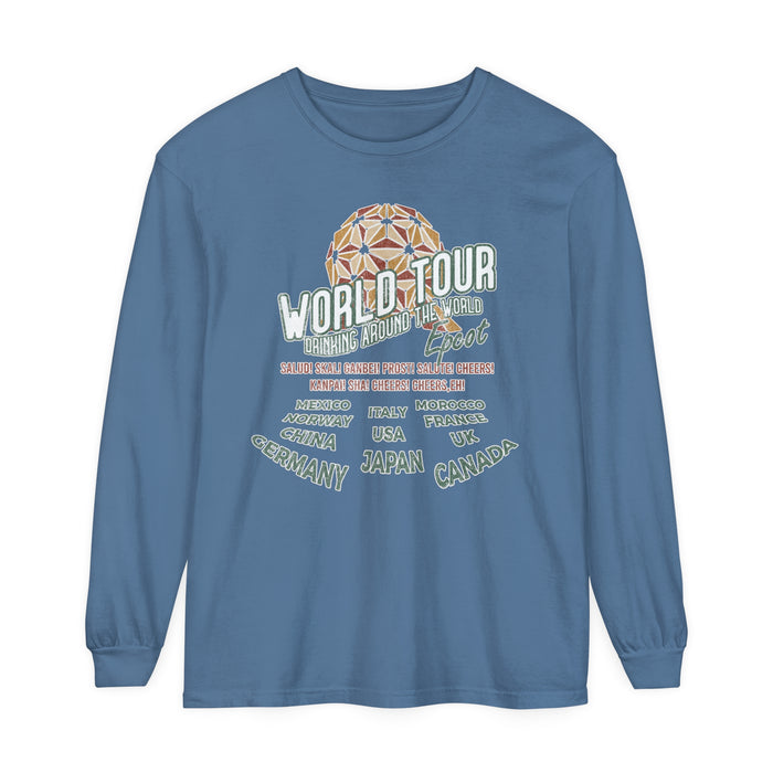 World Tour Comfort Colors Unisex Garment-dyed Long Sleeve T-Shirt