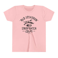 Red Squadron Starfighter Corps Bella Canvas Youth Short Sleeve Tee