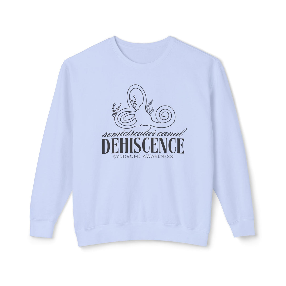 Semicircular Canal Dehiscence Syndrome Awareness Unisex Lightweight Comfort Colors Crewneck Sweatshirt