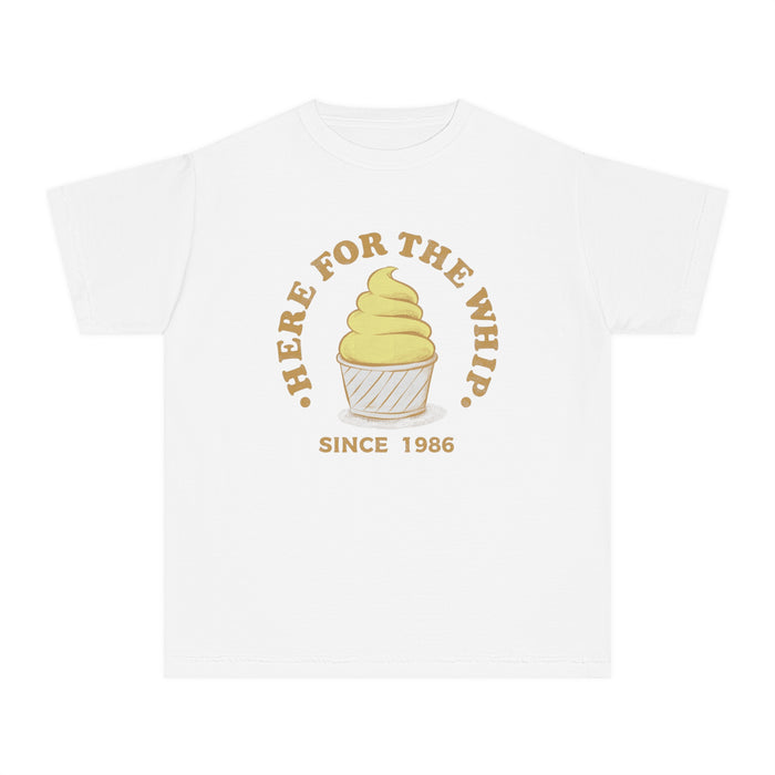 Here For The Whip Comfort Colors Youth Midweight Tee