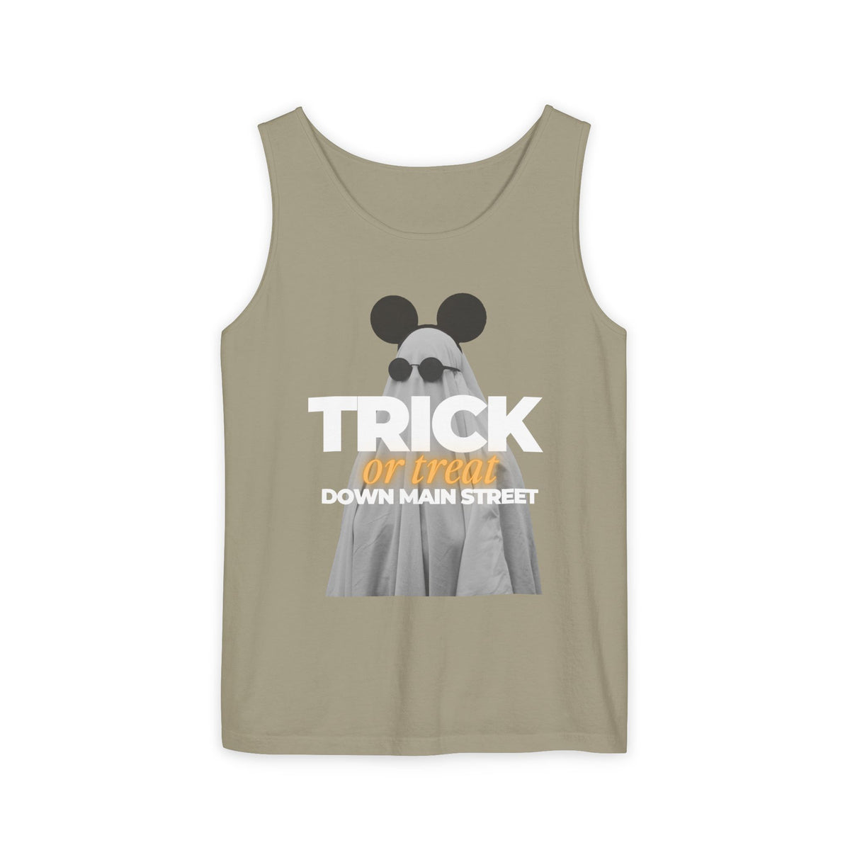 Trick or Treat Down Main Street Unisex Comfort Colors Garment-Dyed Tank Top