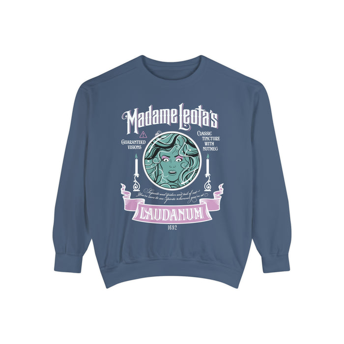 Madame Leota’s Laudanum Teal Comfort Colors Unisex Garment-Dyed Sweatshirt