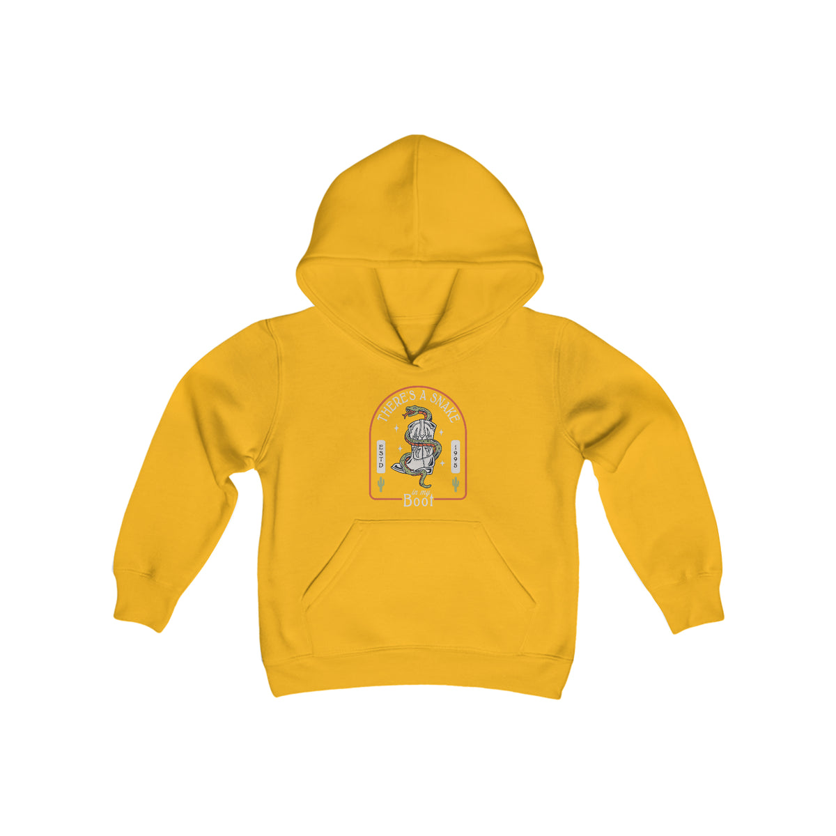 There's A Snake In My Boot Gildan Youth Heavy Blend Hooded Sweatshirt