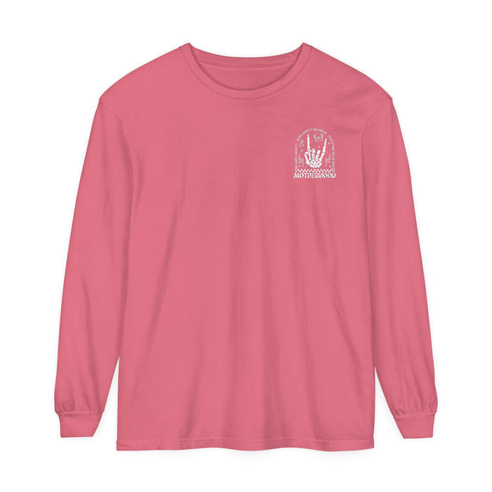 Motherhood Comfort Colors Unisex Garment-dyed Long Sleeve T-Shirt