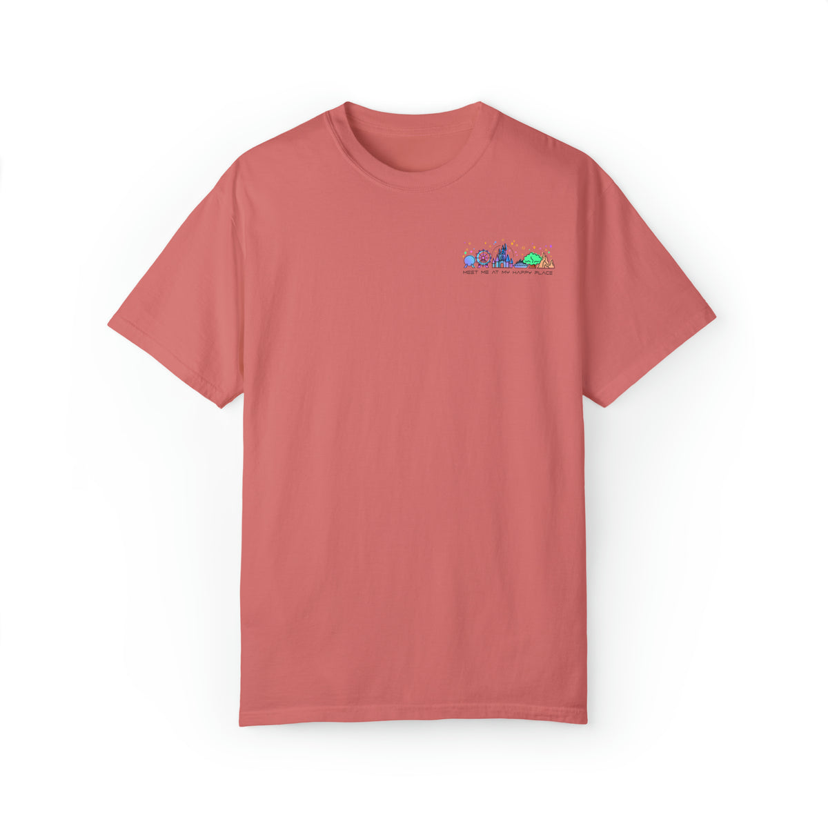Meet Me At My Happy Place Comfort Colors Unisex Garment-Dyed T-shirt