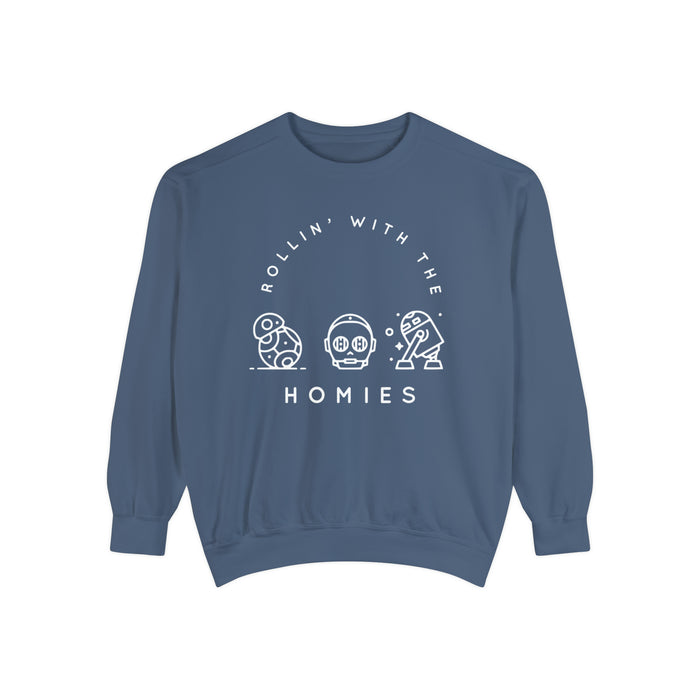 Rollin’ With The Homies Comfort Colors Unisex Garment-Dyed Sweatshirt